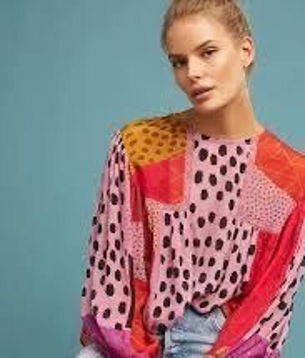 Bl^nk London Multicolored Patchwork Top 2XL